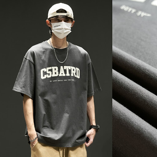 Title 3, Japanese Loose Cotton Letter Print Body Shirt f...