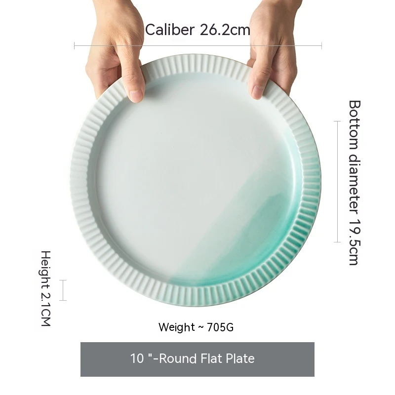 Assiettes Plates pour Cuisine Occidentale Idéales pour Steaks Soupes et Plats Principaux Parfaites pour Restaurants et Usage Domestique