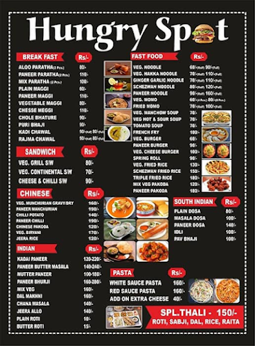 Hungry Spot menu 