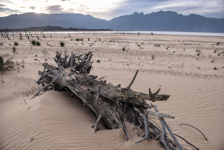 CRISIS LEVEL The bleakly dry landscape that is Theewaterskloof Dam near Villiersdorp in the Western Cape. The drought has highlighted vulnerabilities in South Africa’s water system, says a water scarcity report.