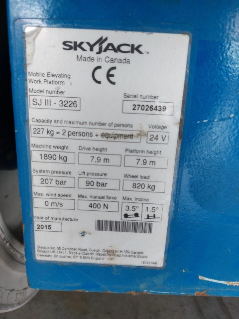 Imagen de SKYJACK SJIII 3226