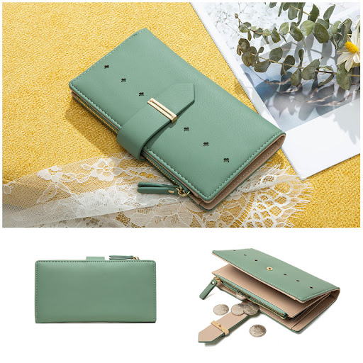 Title 8, Womens long wallet offering ample space for ca...