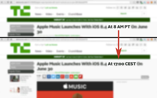 Lokale Zeit - Automatische Time Zone Converter