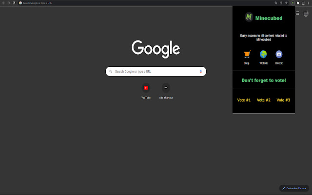 Minecubed Addon chrome extension