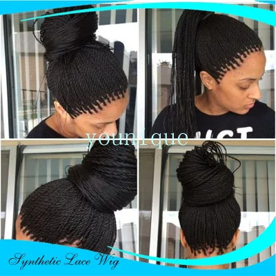 2-Strang Zopf Lace Front Perücke für einen natürlichen Look. Einfache Anwendung, hoher Tragekomfort und ein wunderschöner, eleganter Stil.