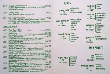 Vrindavan menu 