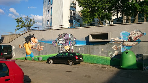 Dąbrowa Górnicza - Mural Prison Rugby