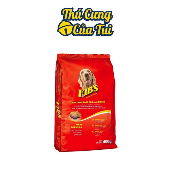 Thức Ăn Hạt Khô Cho Chó Lớn Fib's 400G - Thú Cưng Của Tui