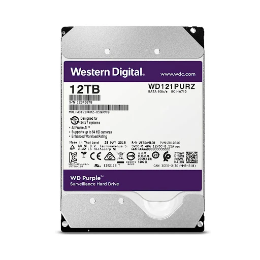 Ổ cứng camera HDD WD Purple Pro 10TB 3.5" SATA3 (WD101PURP)(Tím)