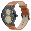 Titan Quartz Multifunction Blue Dial Leather Strap Watch For Men