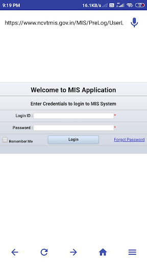 NCVT MIS - ITI BROWSER