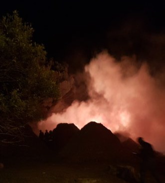 The fire was on a vacant field on UCT's upper campus.