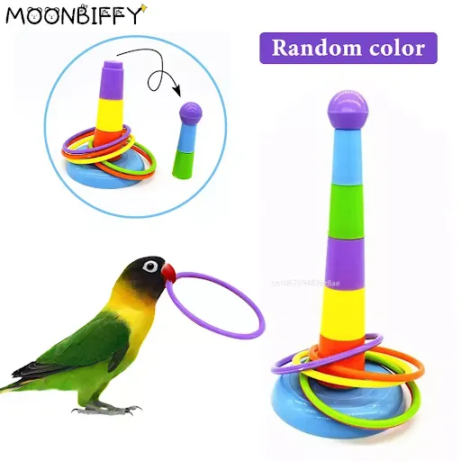 Interesting Mini Iron Ring Toys, Suitable for Parrots Intellectual Development Games, Colorful Ring Bird Activity Traini