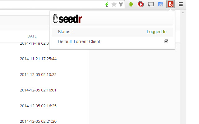 Seedr chrome extension