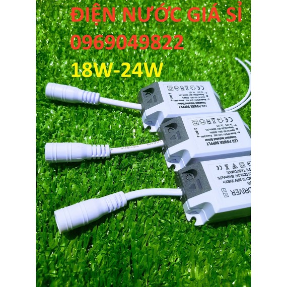 Tăng Phô Driver (Chấn Lưu) Đèn Led Âm Trần Ốp Trần 18W 24W Loại Jack Tròn 1 Chế Độ Sáng