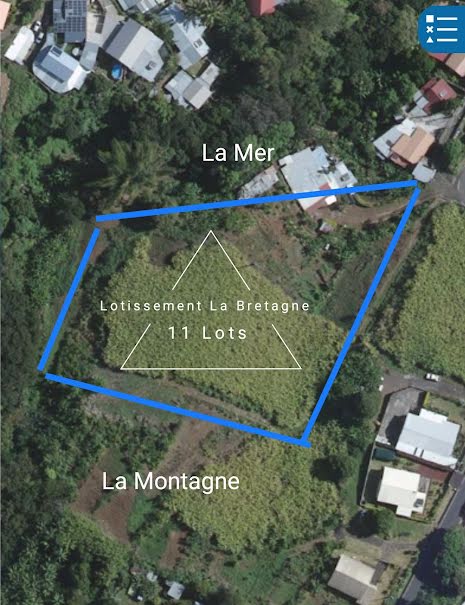 Vente terrain à batir  316 m² à La bretagne (97490), 205 400 €