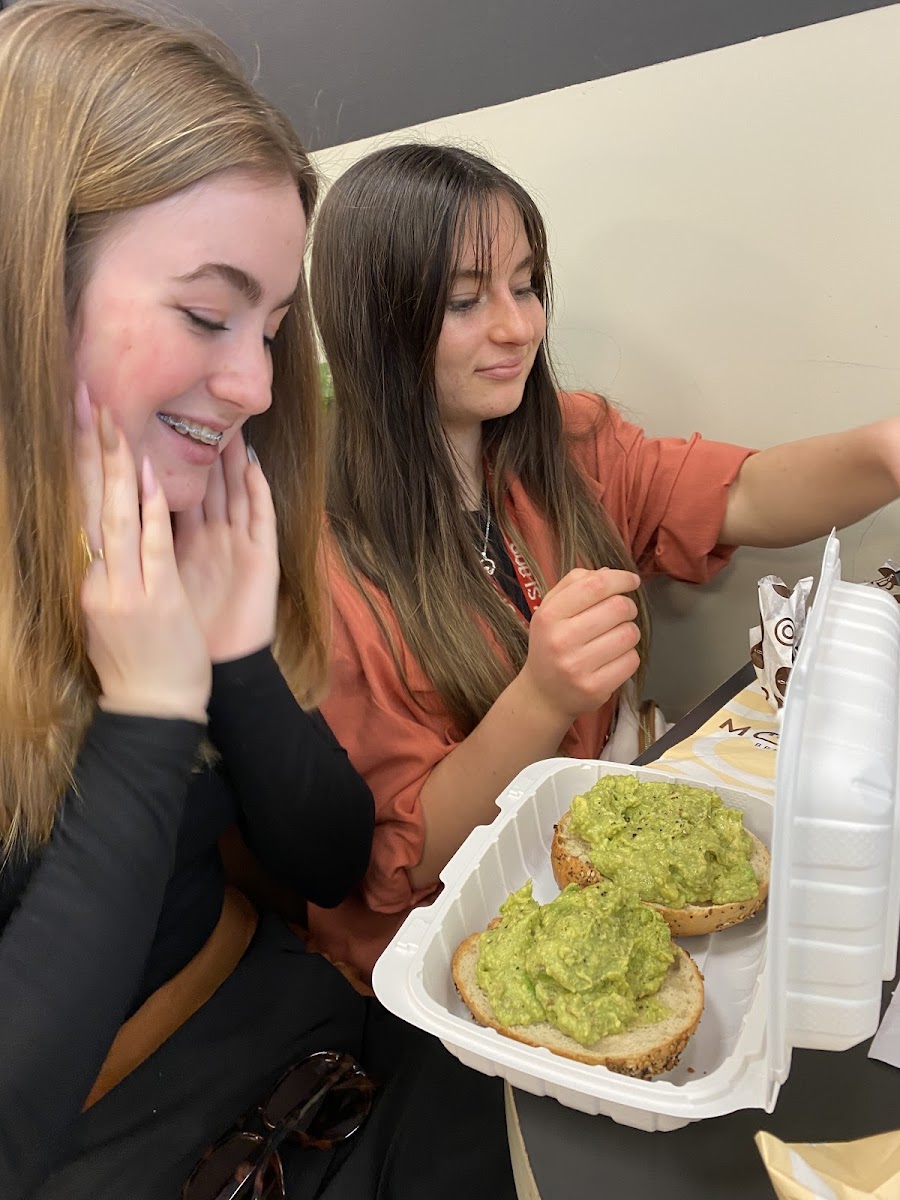 Everything Bagel with avo mash