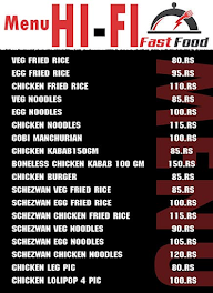 Hi-Fi Fast Food menu 1