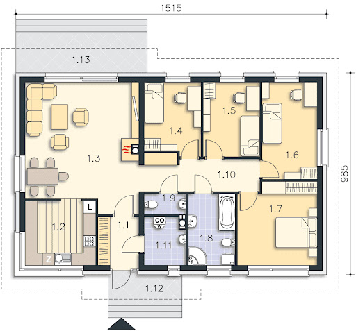 Arosa LMB115 - Rzut parteru