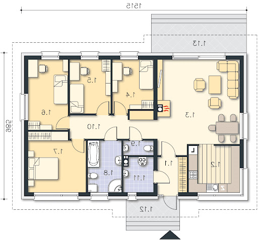 Arosa LMB115 - Rzut parteru