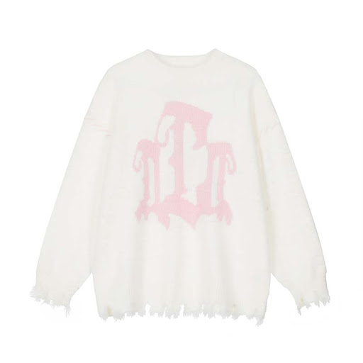 Title 12, Womens Vintage Mohair Idle Style Letters Broca...