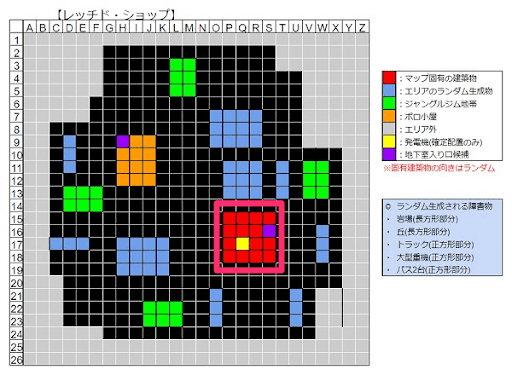 レッチド・ショップの固有建築_見取り図