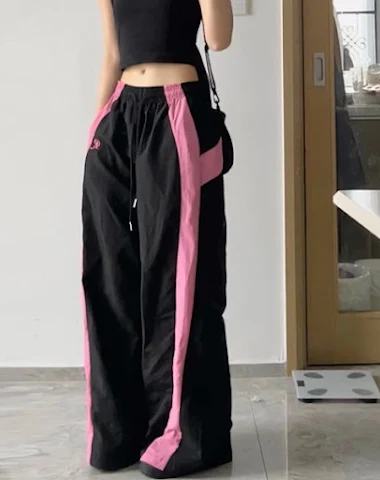 Contrast Patchwork Loose Casual Dra - 2
