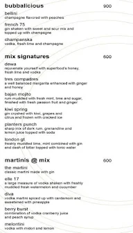 Mix, The Westin Sohna Resort & Spa menu 2