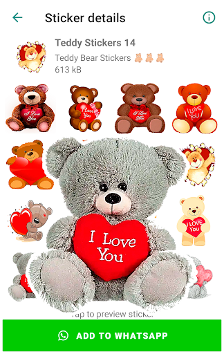 Screenshot Teddy Bear Stickers