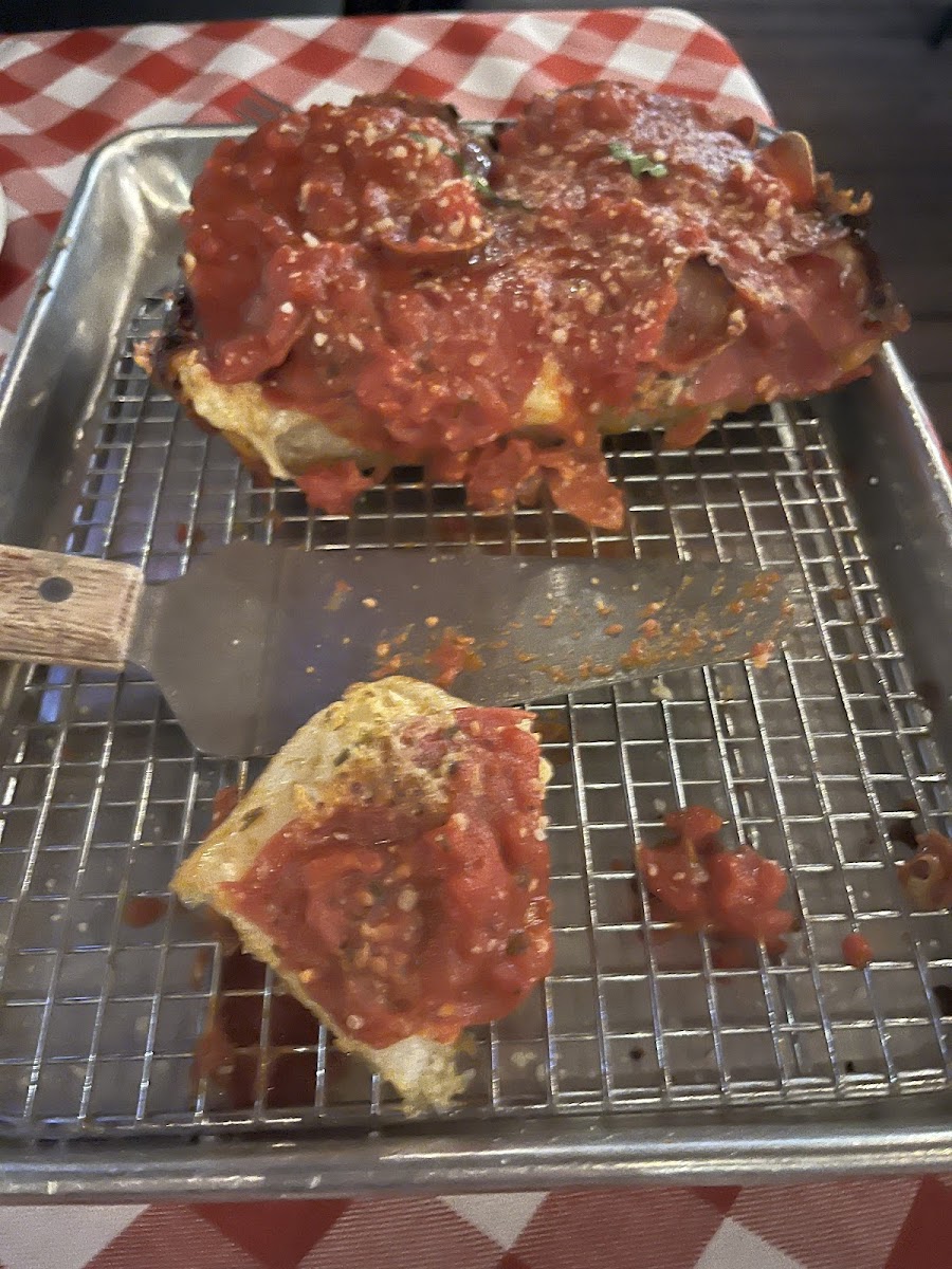 Detroit style "death by pepperoni"