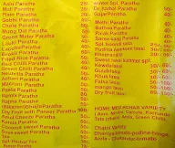 Brijwasi Parathas menu 1