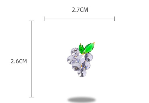 Title 1, Amethyst Grape Small Brooch Summer Versatile Fa...
