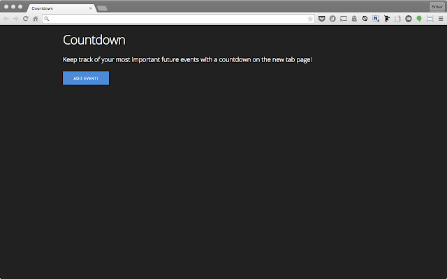Countdown chrome extension