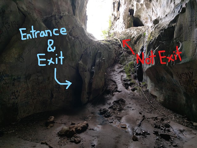 Bukit Gua Musang Cave entrance and exit
