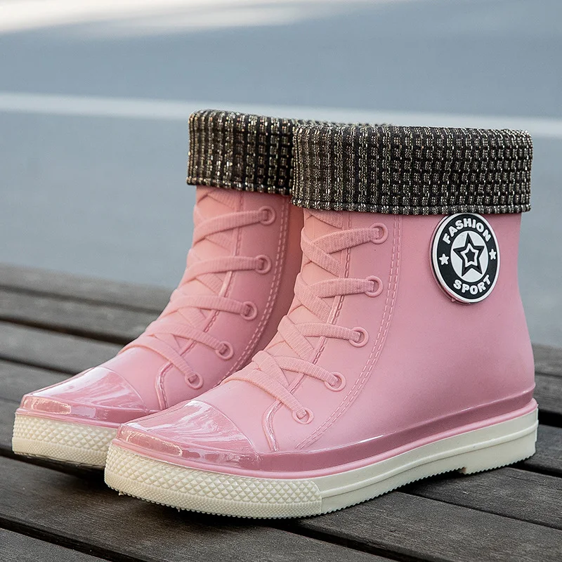 Bottes de pluie imperméables, antidérapantes et résistantes à l'usure pour femmes
