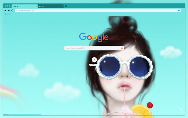 Girl with glasses chrome extension