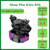 Tai Nghe Gaming X15 Bluetooth 5.1 Không Dây Giảm Tiếng Ồn Cảm Ứng Điều Khiển Vân Tay Âm Thanh Hifi 9D