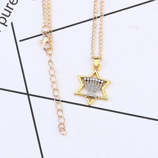 Title 3, Pentagram candle holder necklace