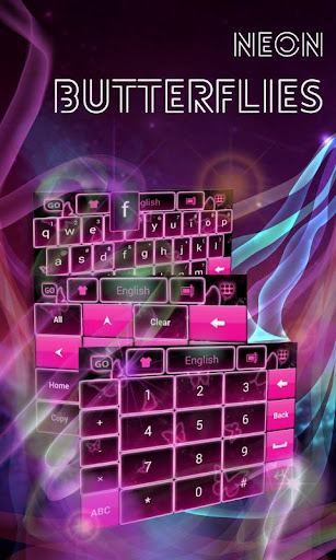 免費下載個人化APP|Neon Butterflies Keyboard app開箱文|APP開箱王