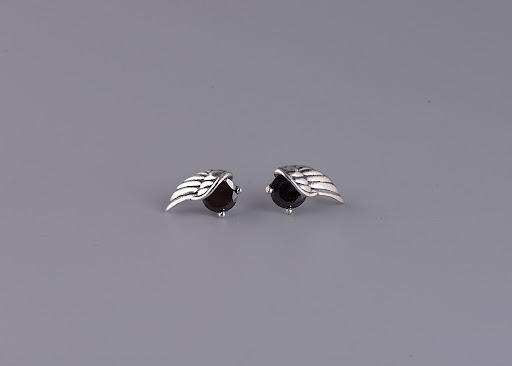 Title 1, S925 Silver Retro Unisex Fashion Angel Wings St...