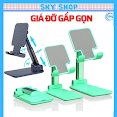 Giá Đỡ Điện Thoại Giá Đỡ Ipad Máy Tính Bảng Để Treo Kep Trên Bàn Gấp Gọn Dùng Livestream Học Online - Màu Đen Xanh [Sky]