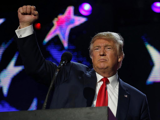 Republican presidential nominee Donald Trump speaks at a Bollywood-themed charity concert put on by the Republican Hindu Coalition in Edison, New Jersey, US October 15, 2016. /REUTERS