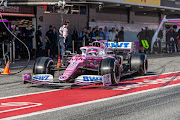 Lance Stroll and the Racing Point RP20 during day five of testing on February 27 2020 in Barcelona, Spain.