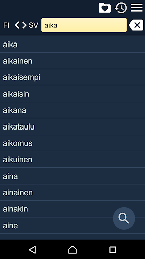 Finnish Swedish Dictionary Fr