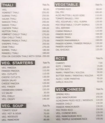 New Ashok menu 