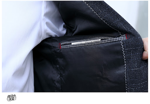 Title 16, Mens Small Suit Thin Slim-fit Dark Pattern Jac...