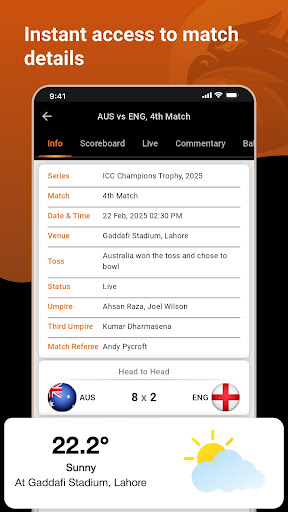Screenshot Falcon Cricket Live Line