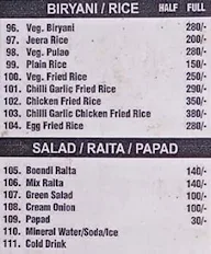 The Kafilla menu 6