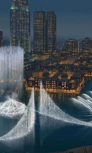 Wallpaper with Fountain Burj