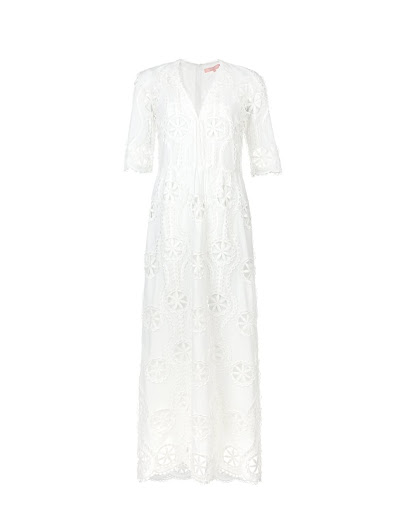 Кружевное платьемакси Valerie Khalfon ROSSINI WHITE купить
